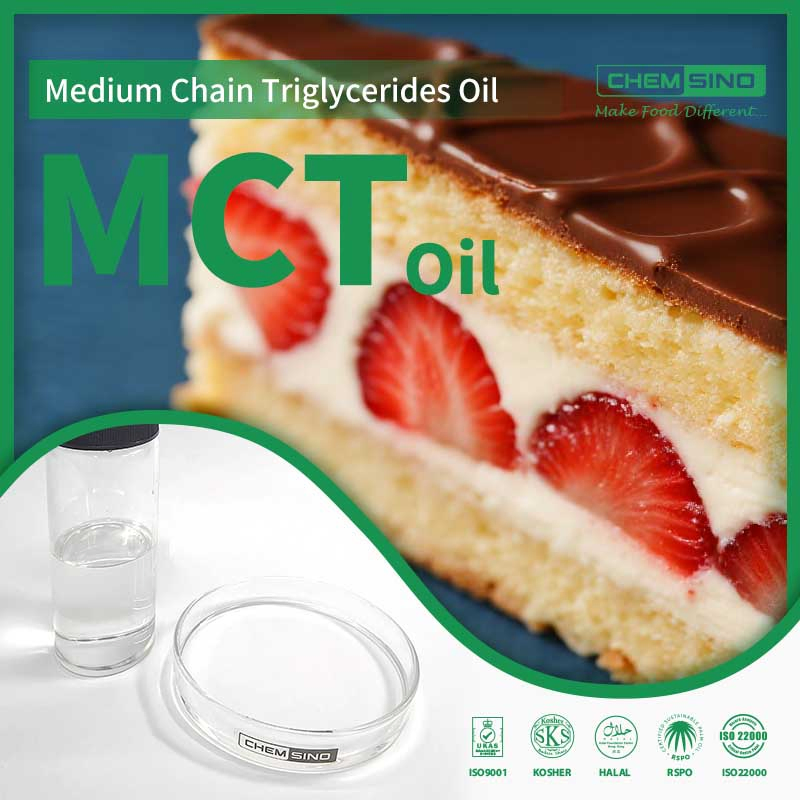 Chemsino Food Grade Bakery Food Additive Bulk Wholesale Halal Kosher Mct Oil