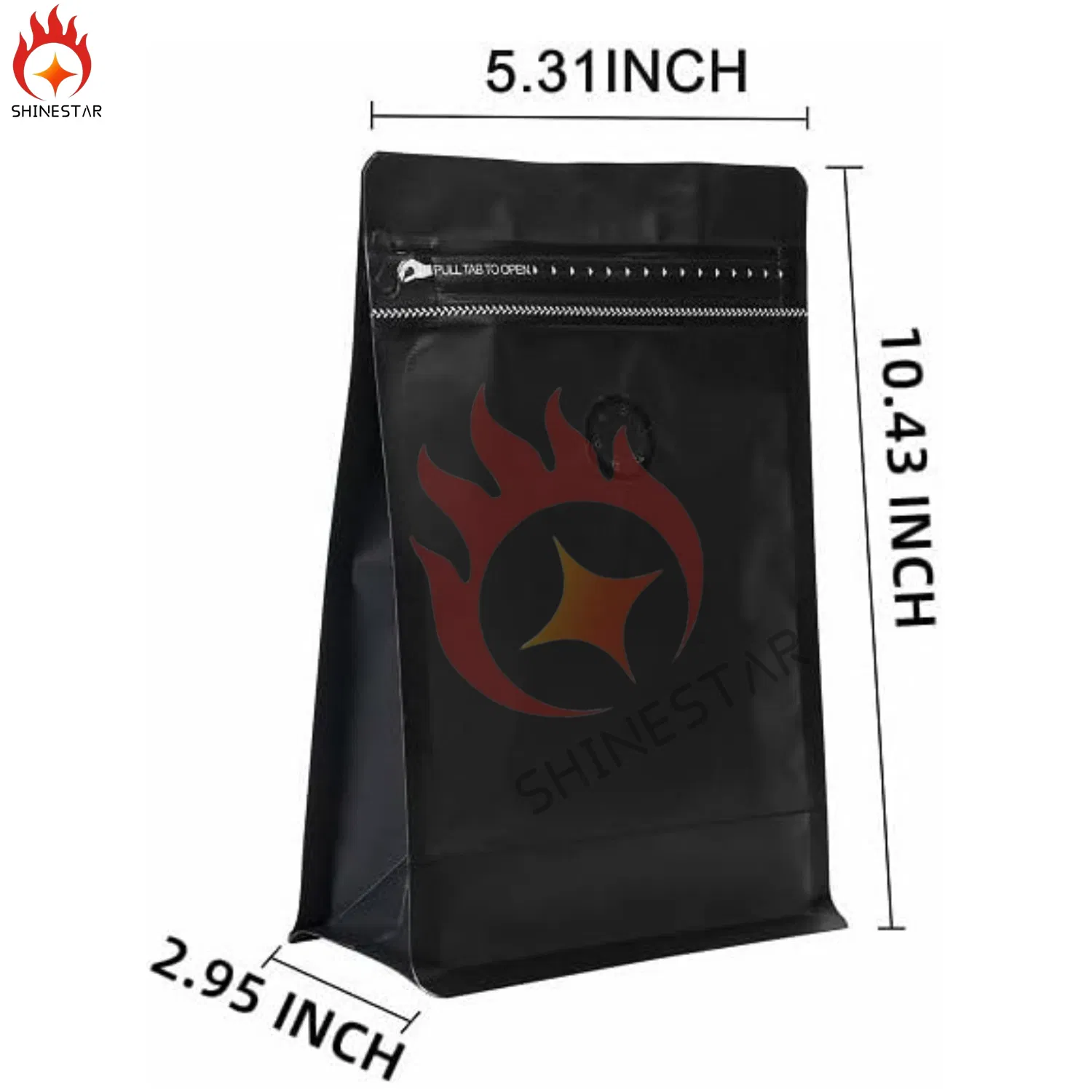 Wholesale Stand up Coffee Pouch with Valve and Zipper - 250g / 500g / 1kg / Custom Logo Black Aluminum Foil Coffee Bags for Beans Powder