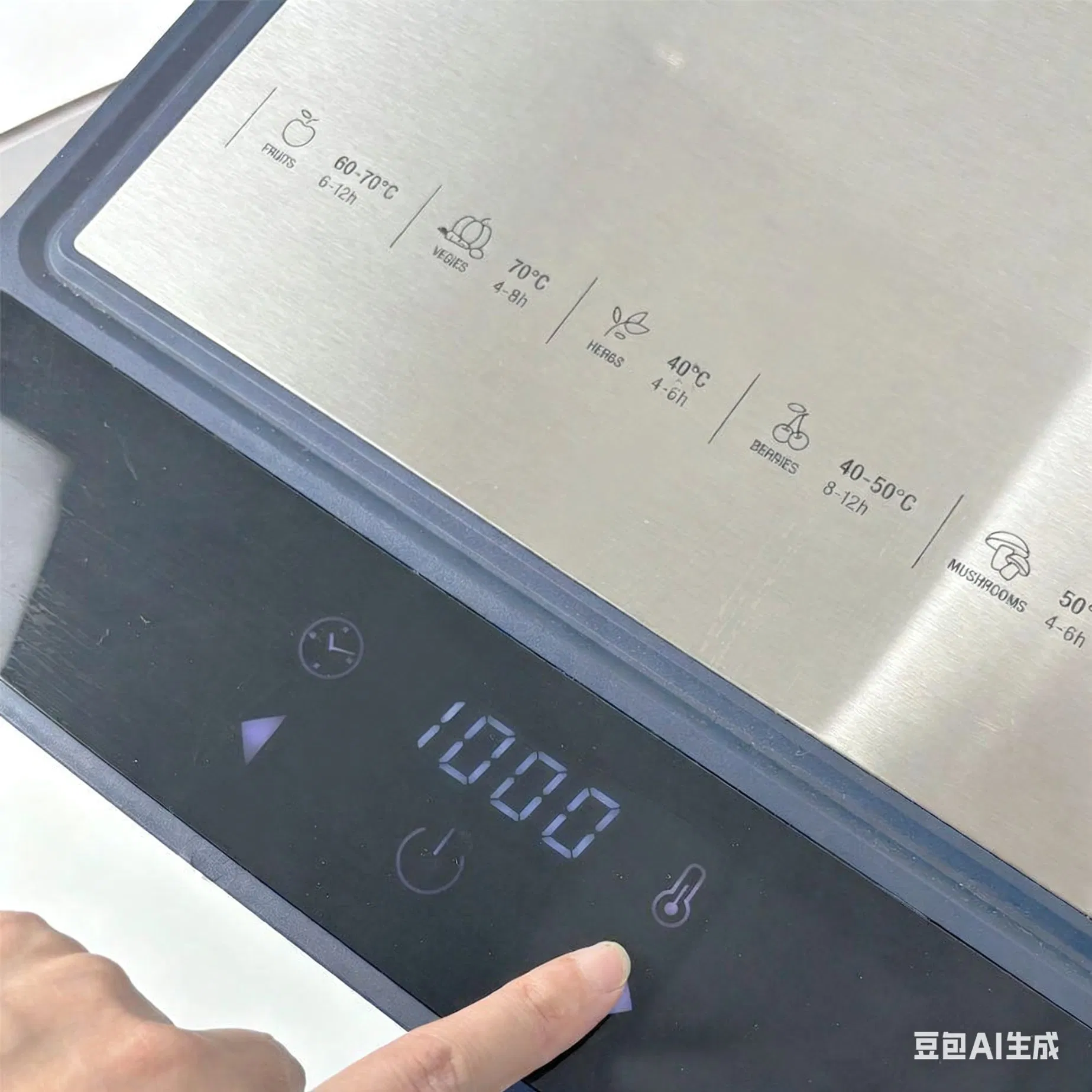 Electric Food Dehydrator Timing and Temperature Control 450W