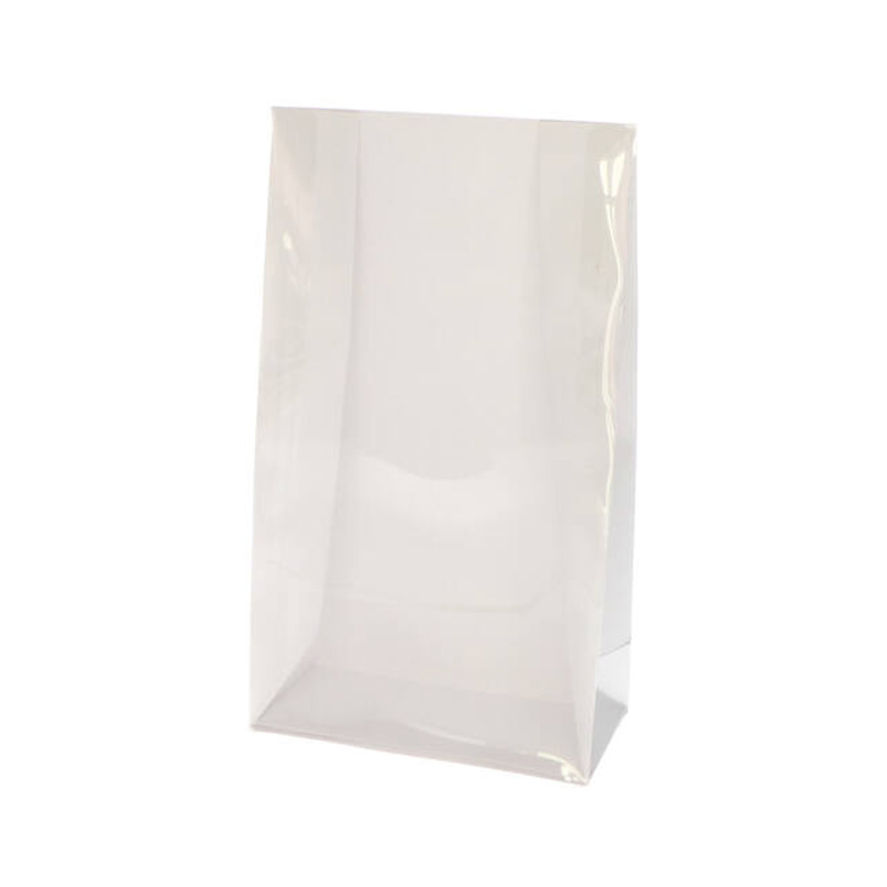 DIY Chocolate Gift Packaging Bags - Partially Transparent Kraft with Hand-Tie Ribbon Option