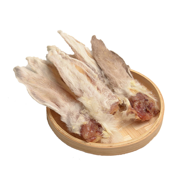 100% Organic Natural Rabbit Ear Dog Cat Treats Meat-Based Food Safe Pet Snacks ODM OEM