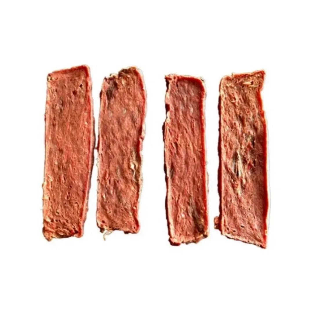 Private Label Pet Snacks Natural Soft Duck/Beef Strips Training Reward Dog Treats