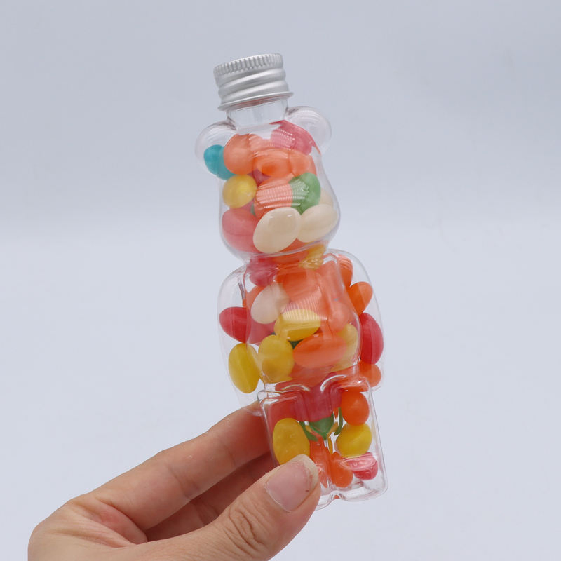 Wholesale 150ml Bear-Shaped Juice Bottles Candy Packaging Plastic Bottles
