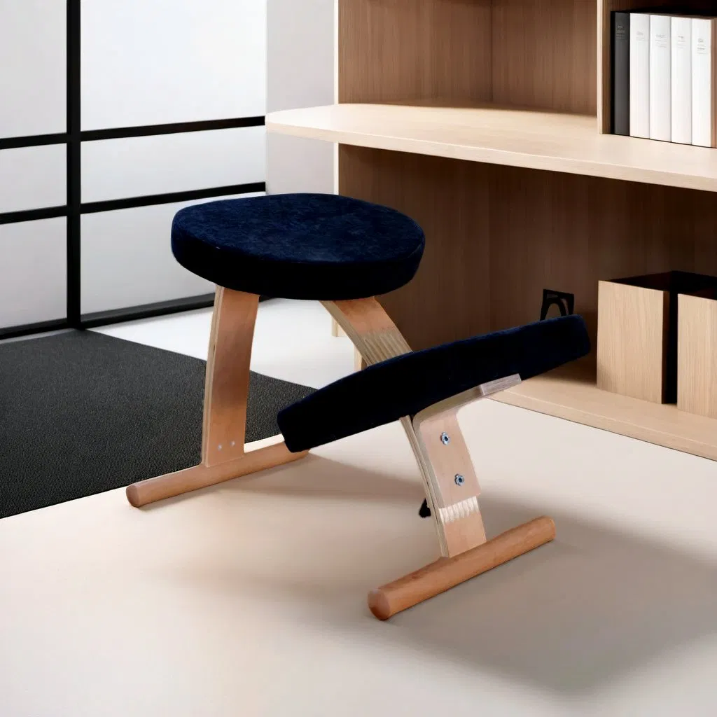 Wood Ergonomics Kneeling Modern Adjustable Caster Bentwood Office Furniture