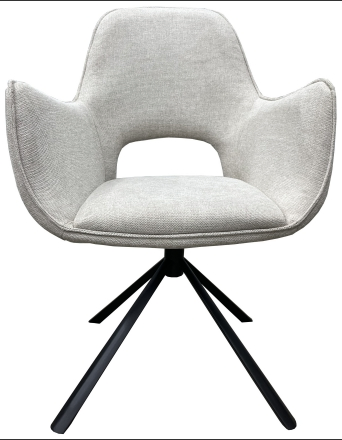 Hot Sale Nordic Modern Adjustable 360 Degree Swivel Faux Leather Upholstered Task Chair with Black Metal Legs