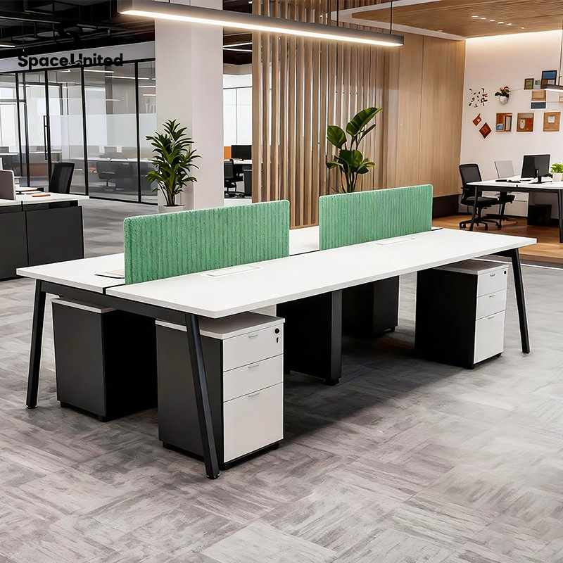 Spaceunited Factory Direct Sale 4 Person Seating Area Workstation Partition Desk