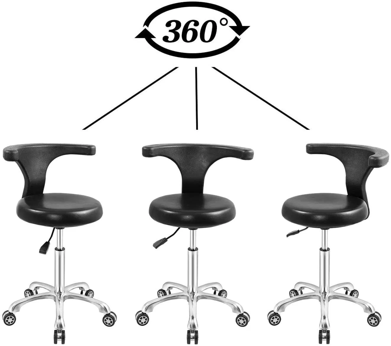Rolling Stool Task Anti Static ESD Chair Drafting Adjustable with Wheels