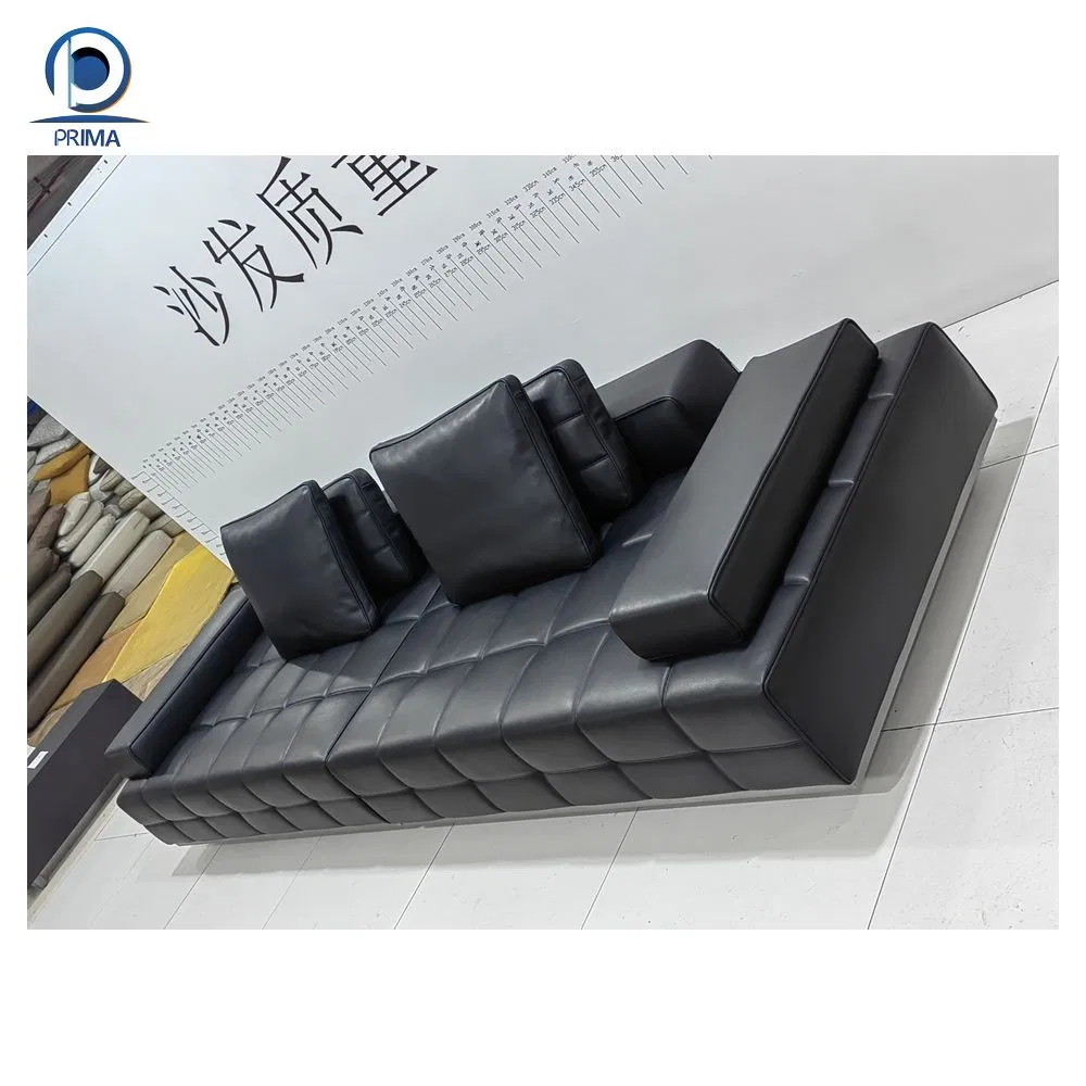 Top Grain Leather Sofa Set Executive Office Reception Furniture Luxury Comfort Seating