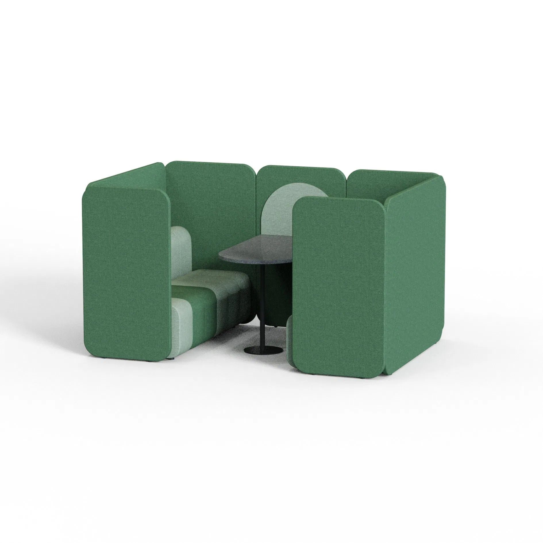 Modern High Back 4 Seater Workstation Modular Fabric Office Sofa with Table