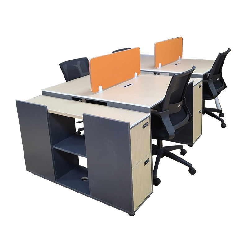 Quick-Assembly Modular Office Desk System (2/4/6 Seating Configurable)