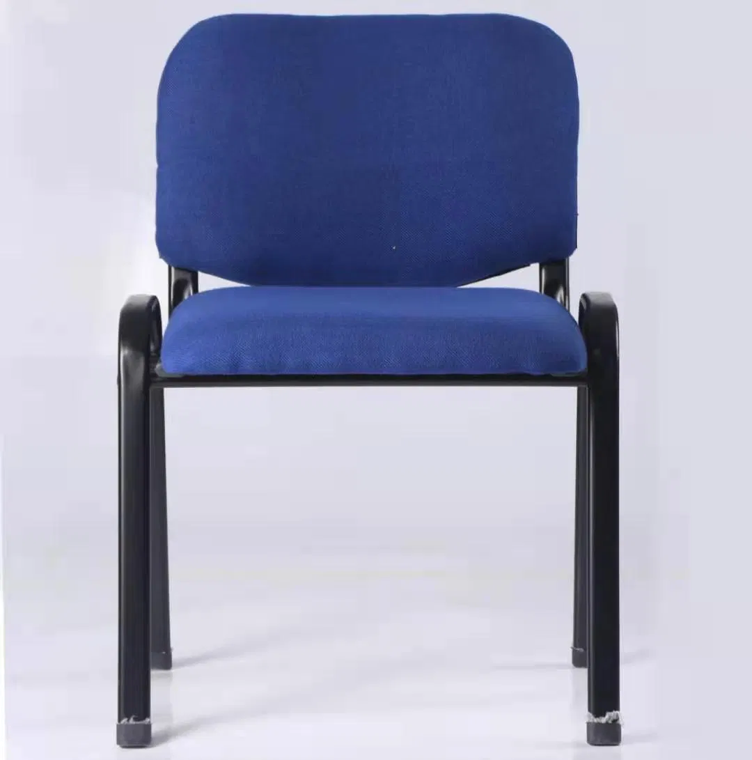Office Chair Ergonomic Home Office Desk Chair Training Chair with Comfortable High-Resiliency Cushion Plated Metal Tube 1.0mm--Blue