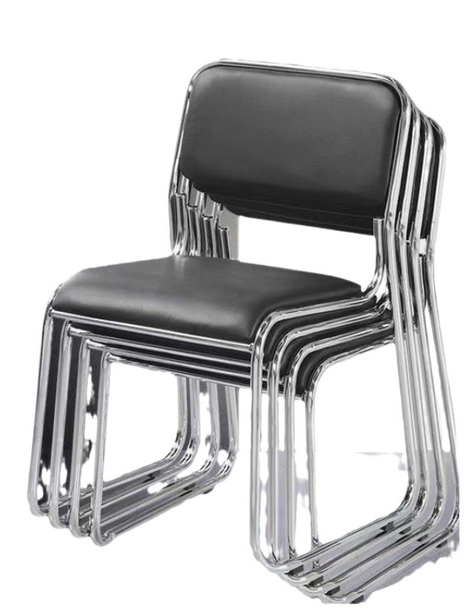 Modern Office Chair Premium Leather Executive Seating with Beige Metal Frame, Ideal for Staff, Training, &amp; Meetings