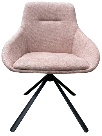 Hot Sale Nordic Modern Adjustable 360 Degree Swivel Faux Leather Upholstered Task Chair with Black Metal Legs