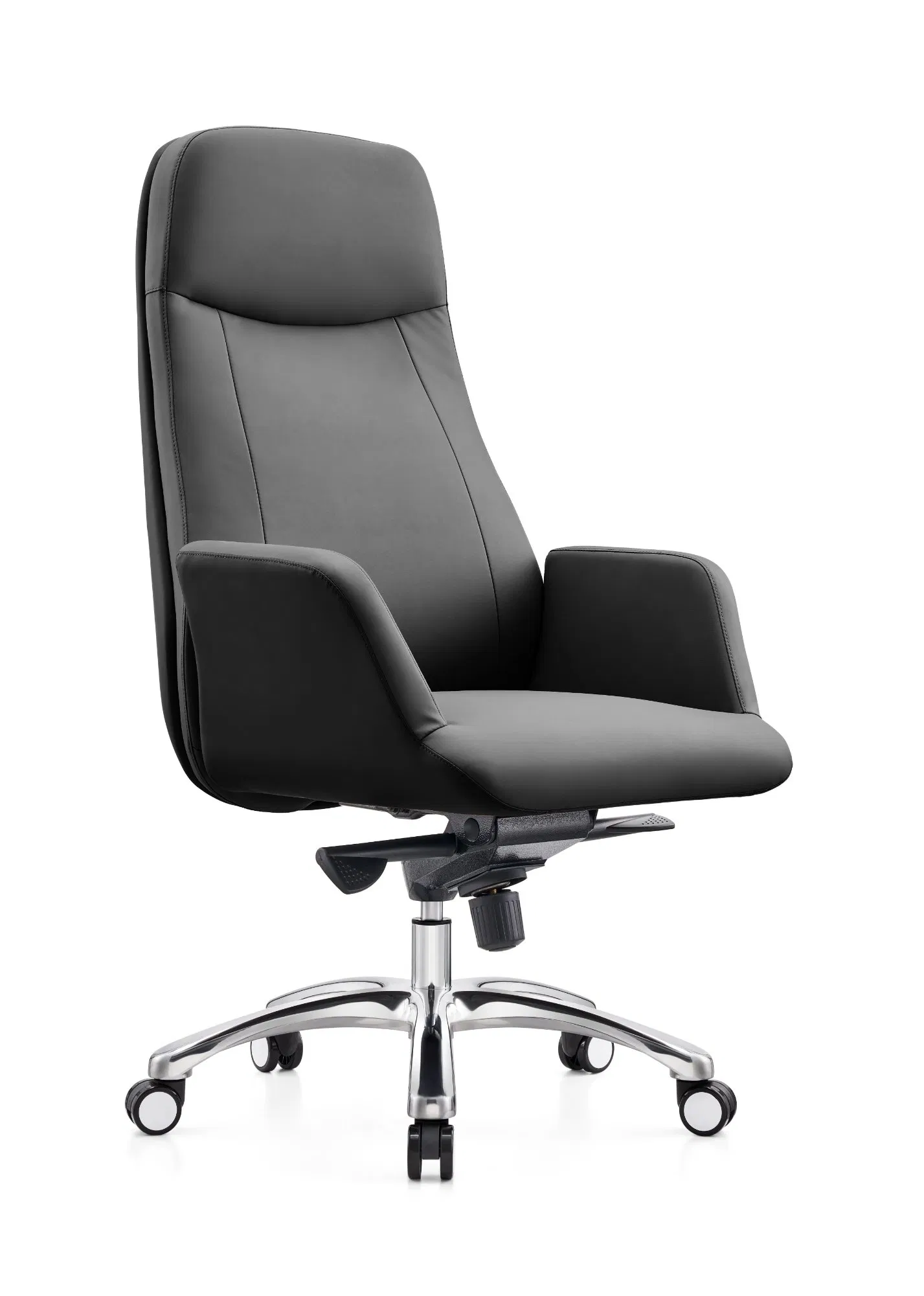 Modern Executive Classic Leather President Office Chair with Wide Seat and Reinforced Base for European Boardrooms