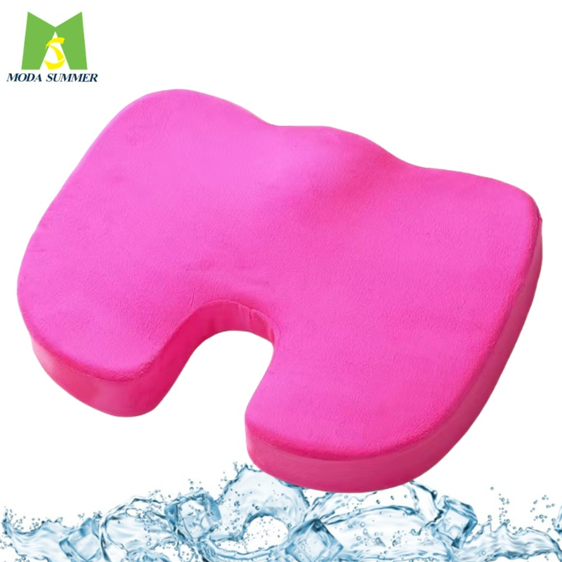 Custom Logo Ergonomic Relief Tail Vertebrae Pressure Breathable Mesh Cover Soft Memory Foam Orthopedic Coccyx Car Office Chair Seat Cushions