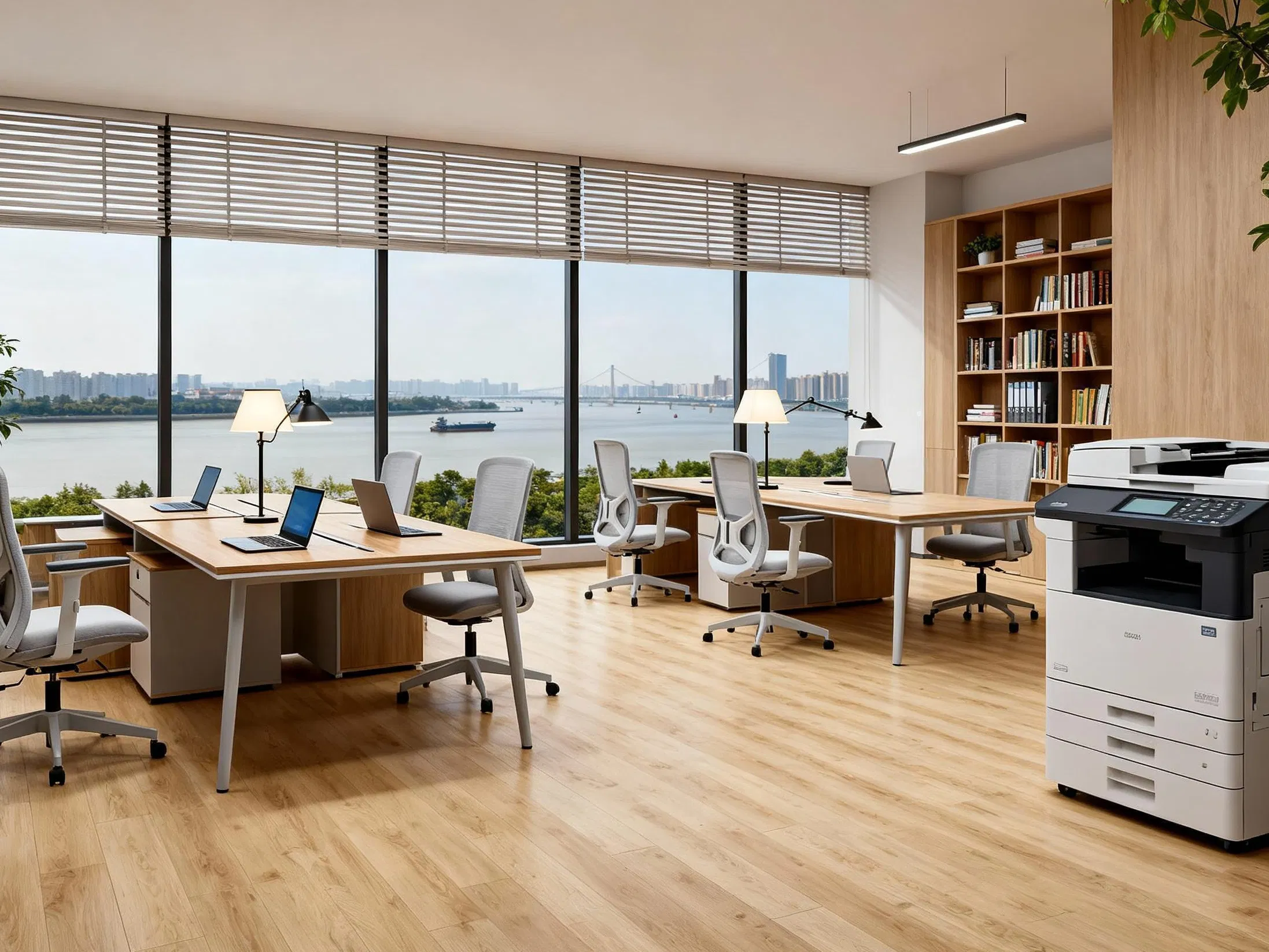 Comfortable Adjustable Task Chair with Premium Sponge and Fabric Materials