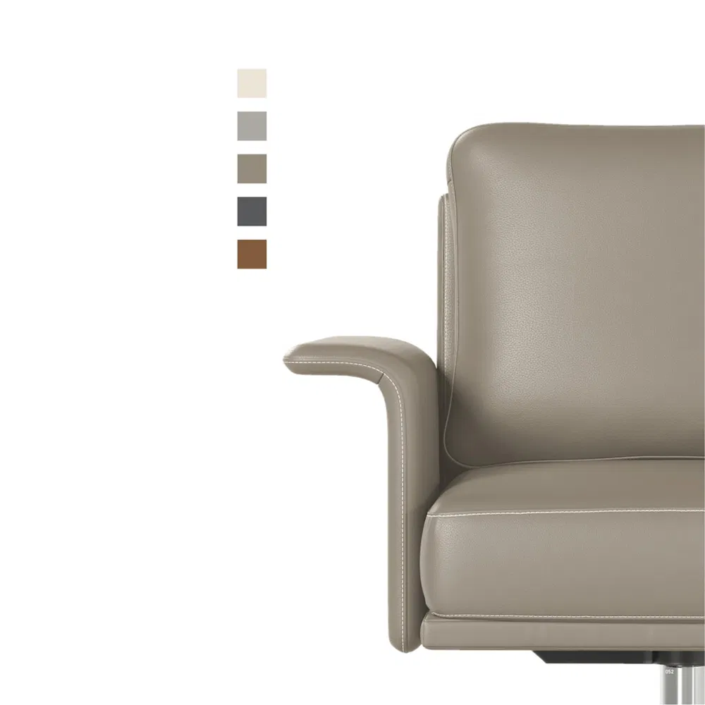 High Quality Leather Chair Boardroom Chair with Armrest (HYZC-139B)