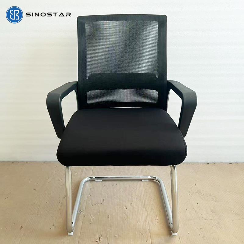 Professional Visitor Seating with Mesh Backrest and Adjustable Height Mechanism