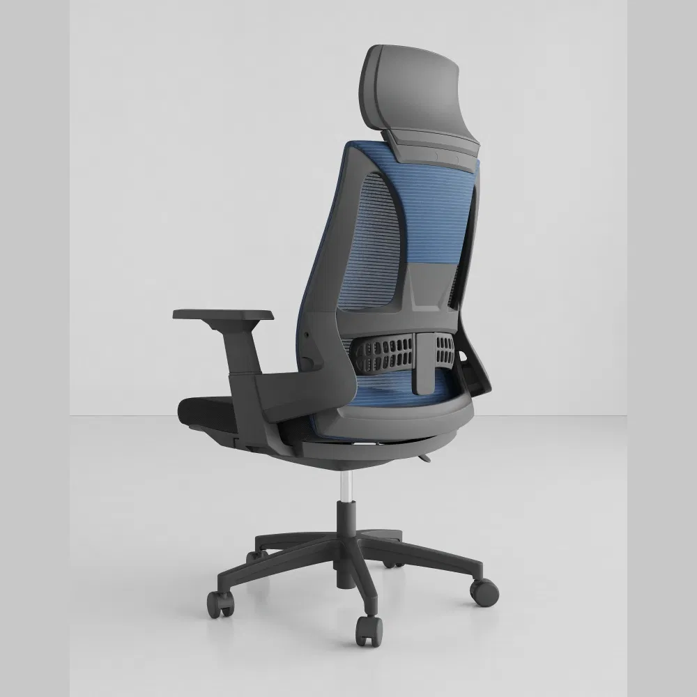 Office Chair Grey Mesh with Lumbar Support