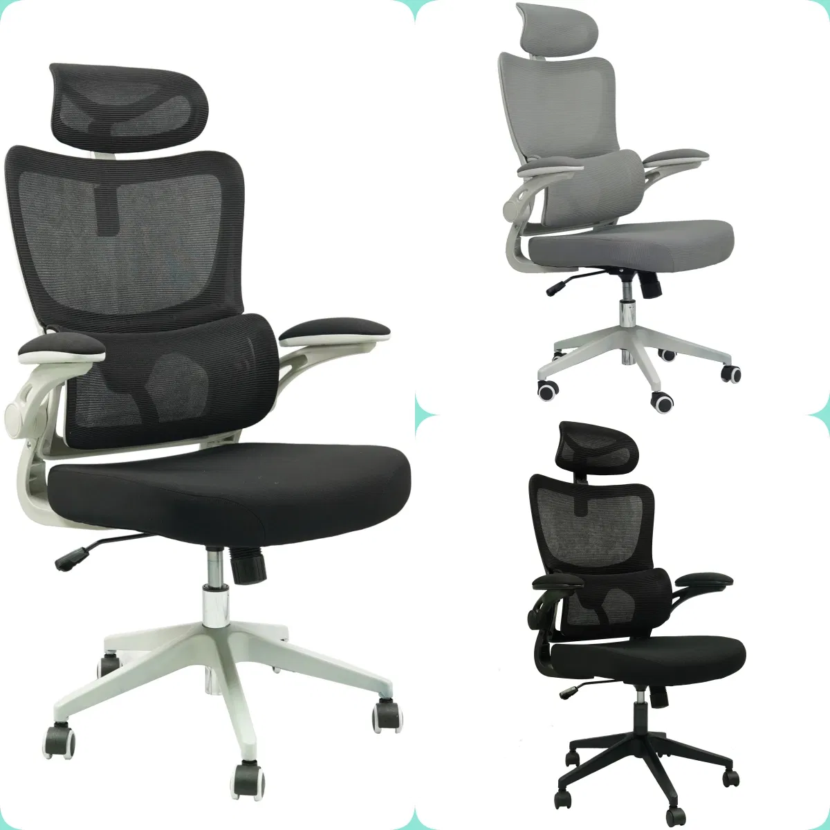 Modern Furniture Ergonomic High Back Game Mesh Desk Swivel Chair with Lumbar Support