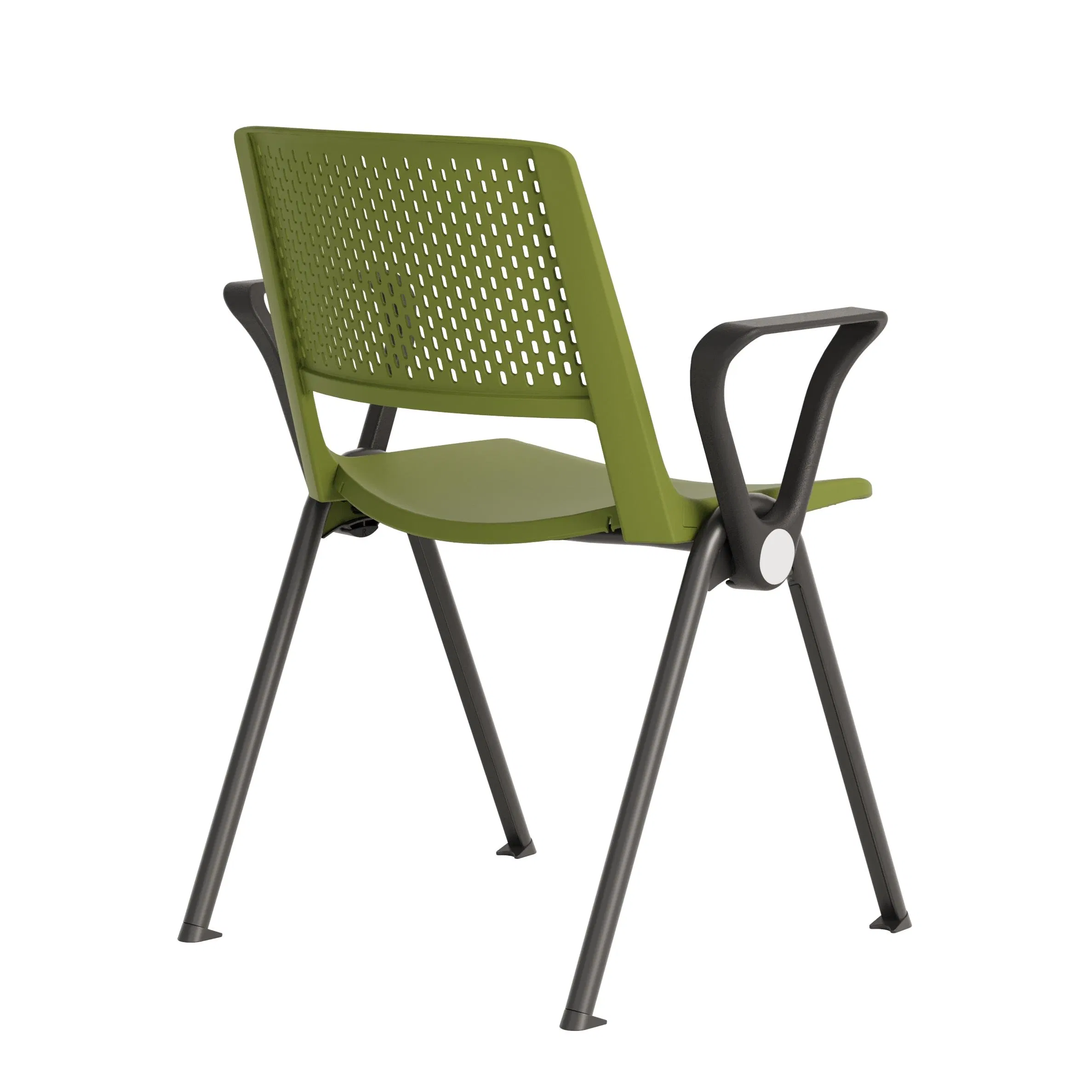 Conference Meeting Room School Office Study Chair Student Plastic Training Chair Removable Armchair with Writing Table Pad