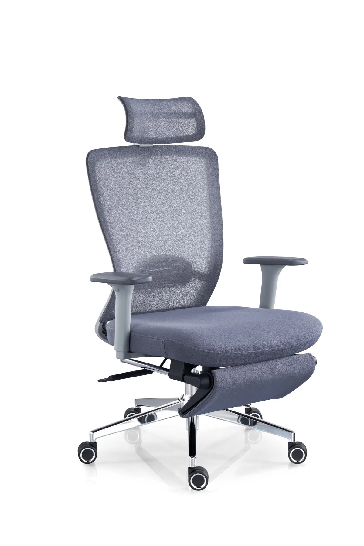 Sleek Executive Furniture Staff Task Computer Swivel Fabric Mesh Office Chair with Adjustable Footrest