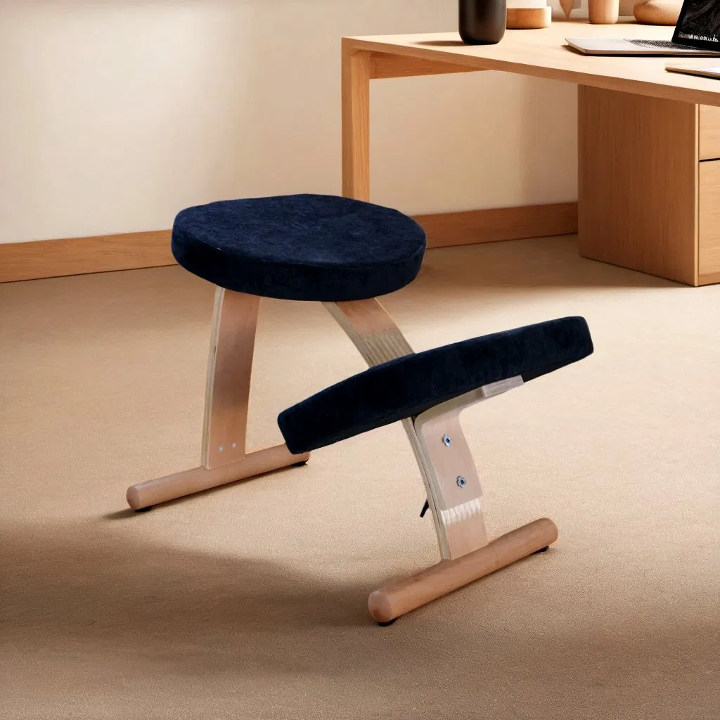 Wood Ergonomics Kneeling Modern Adjustable Caster Bentwood Office Furniture