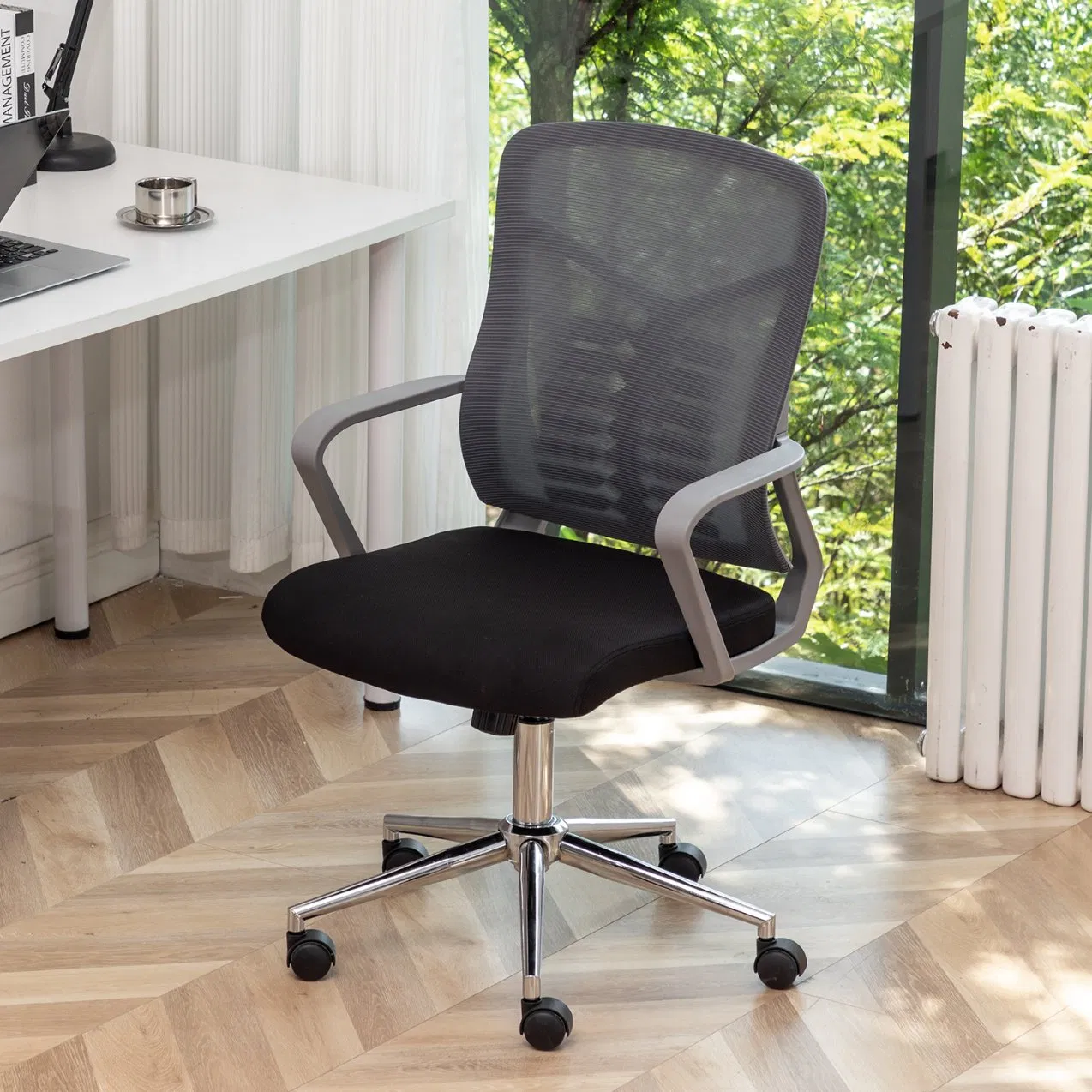 Ergonomic Modern Swivel Desk Chair Adjustable Lift Fabric Executive Office Chair Cheap Mesh Staff Task Computer Chair