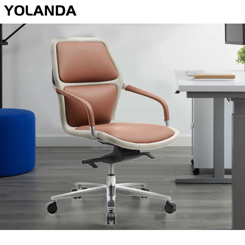 Yolanda Furniture Modern Swivel Height Adjustable Mesh Office Chair Back Ergonomic Fabric Task Office Chair with Lumbar Support