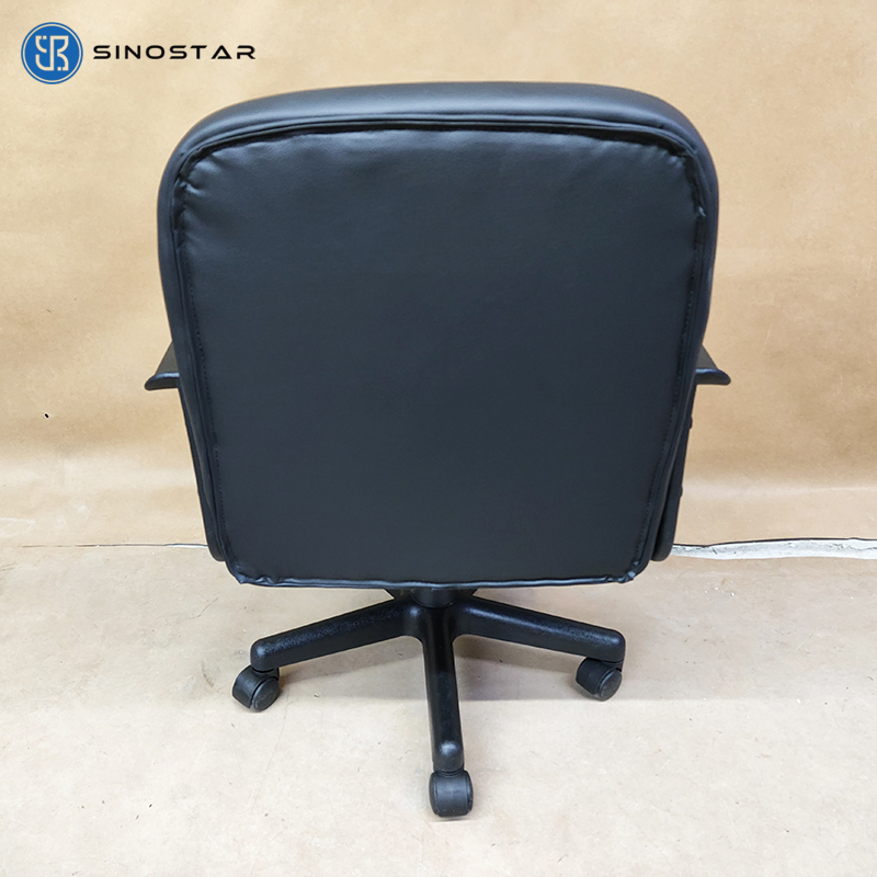 Executive Office Seating with Synchronized Tilt Mechanism and Premium Leather Finish