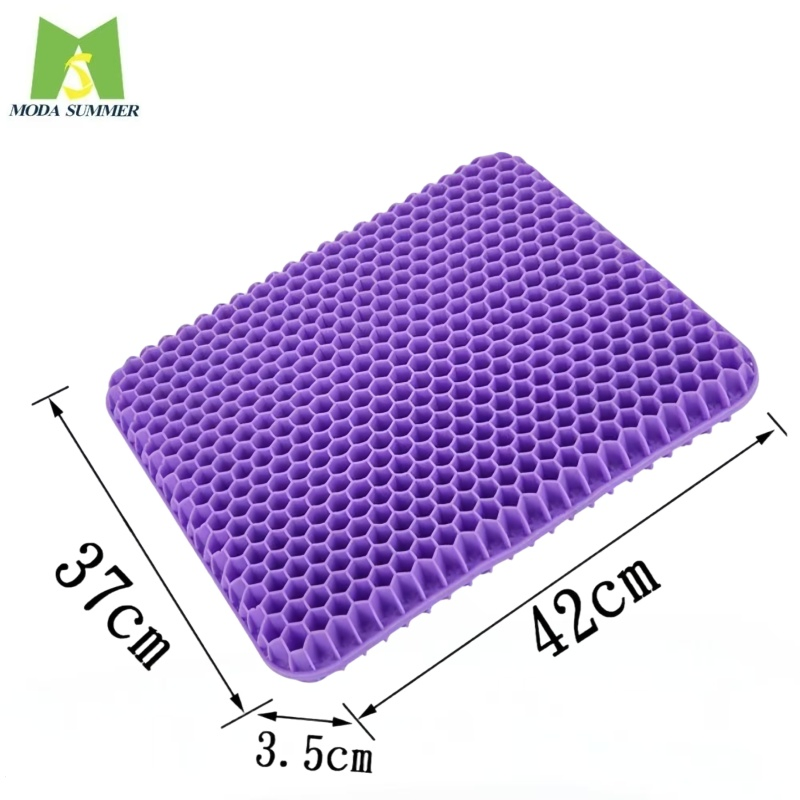 OEM Logo Universal TPE Honeycomb Gel Car Seat Cushion Waterproof Cooling Office Chair Breathable Butt Cushion Silicone Egg Ice Cushion