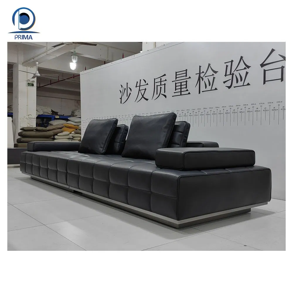 Top Grain Leather Sofa Set Executive Office Reception Furniture Luxury Comfort Seating