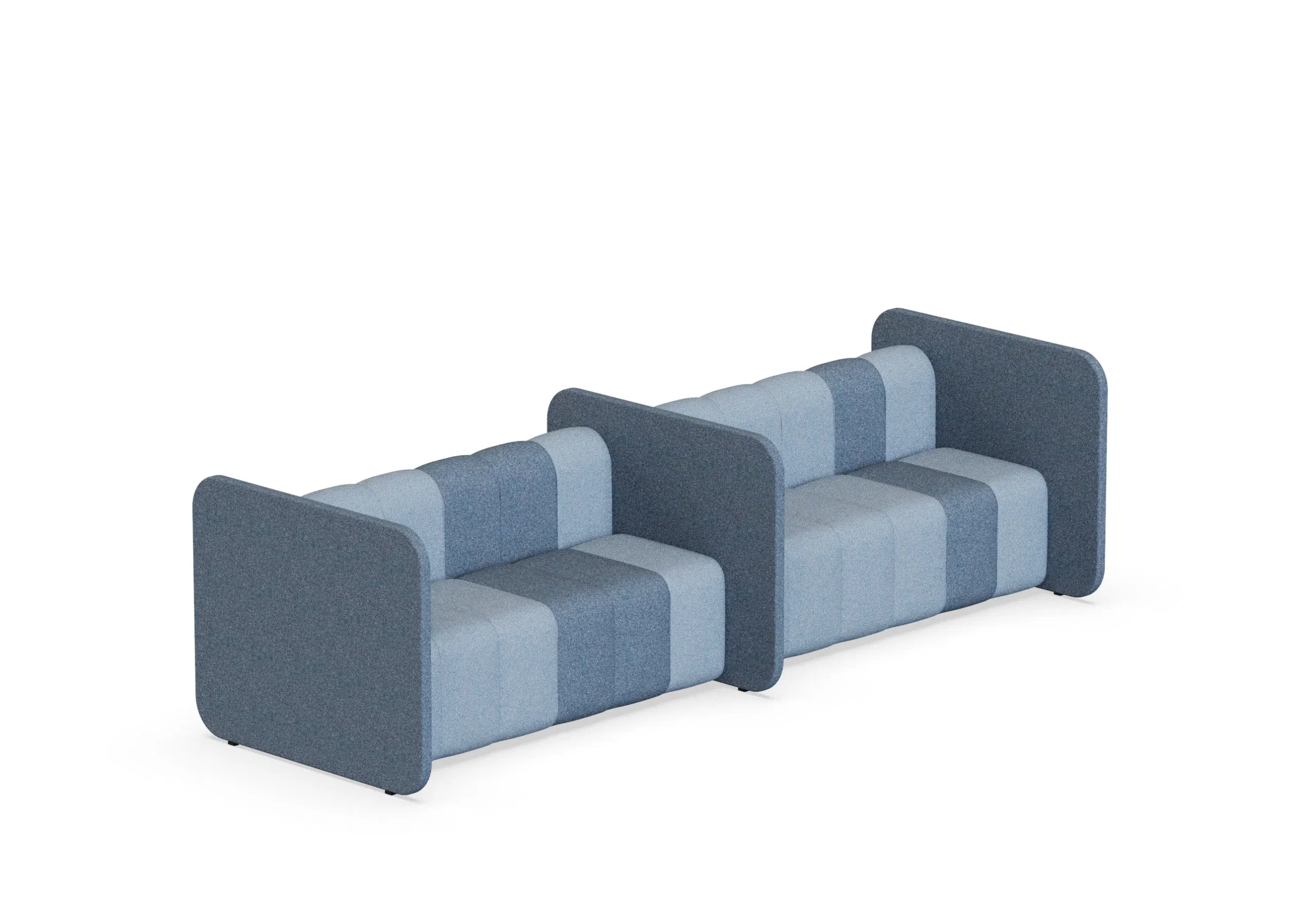 Privacy Seating Sofa Modular Design Solid Wood Frame with High Resilience Sponge for Workstation
