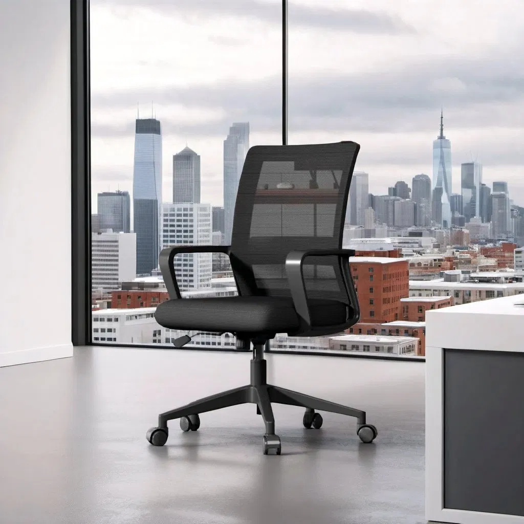 Rotary Sponge Movable Wheel Modern Executive Simple Comfortable Office Furniture Ergonomics Chair