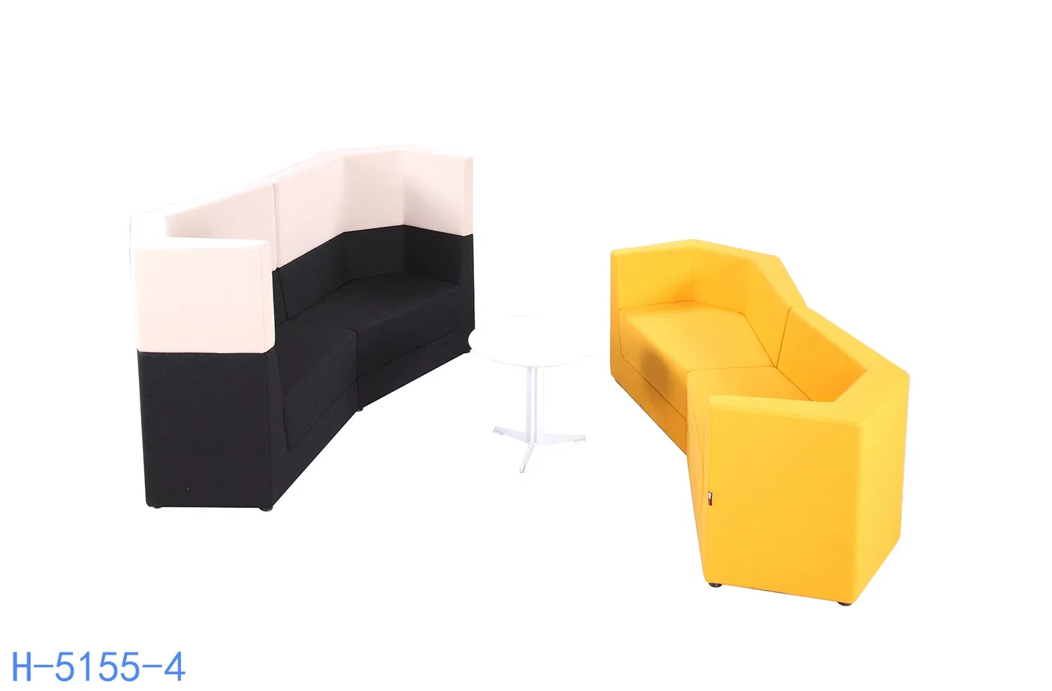 Customized Green Material Leisure Waiting Area Leather Sofa Sets Hotel Lounge