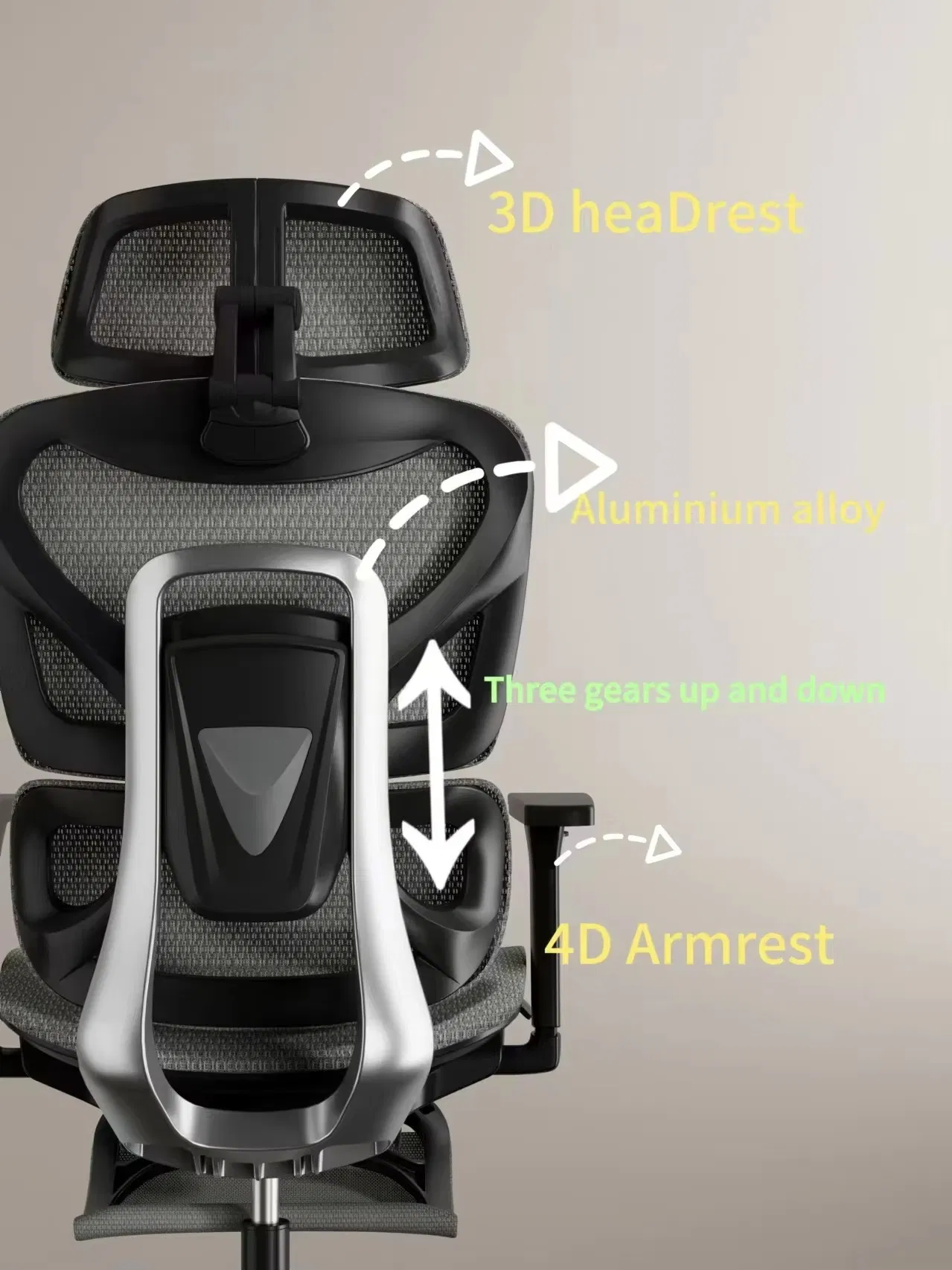 High-End Custom Ergonomic Swivel Task Chair Office Chair Mesh Chair with Adjustable Lumbar Support and Footrest