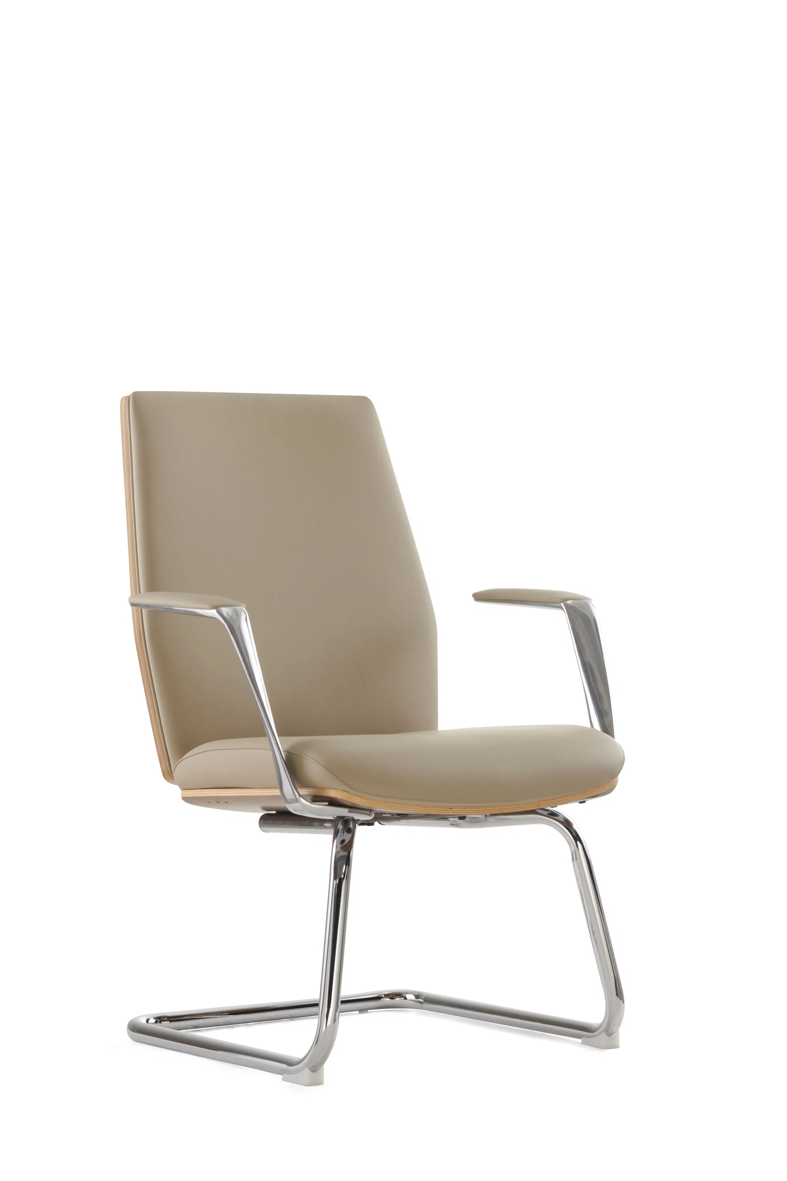 Ergonomic PU Leather Conference Chair with Armrests