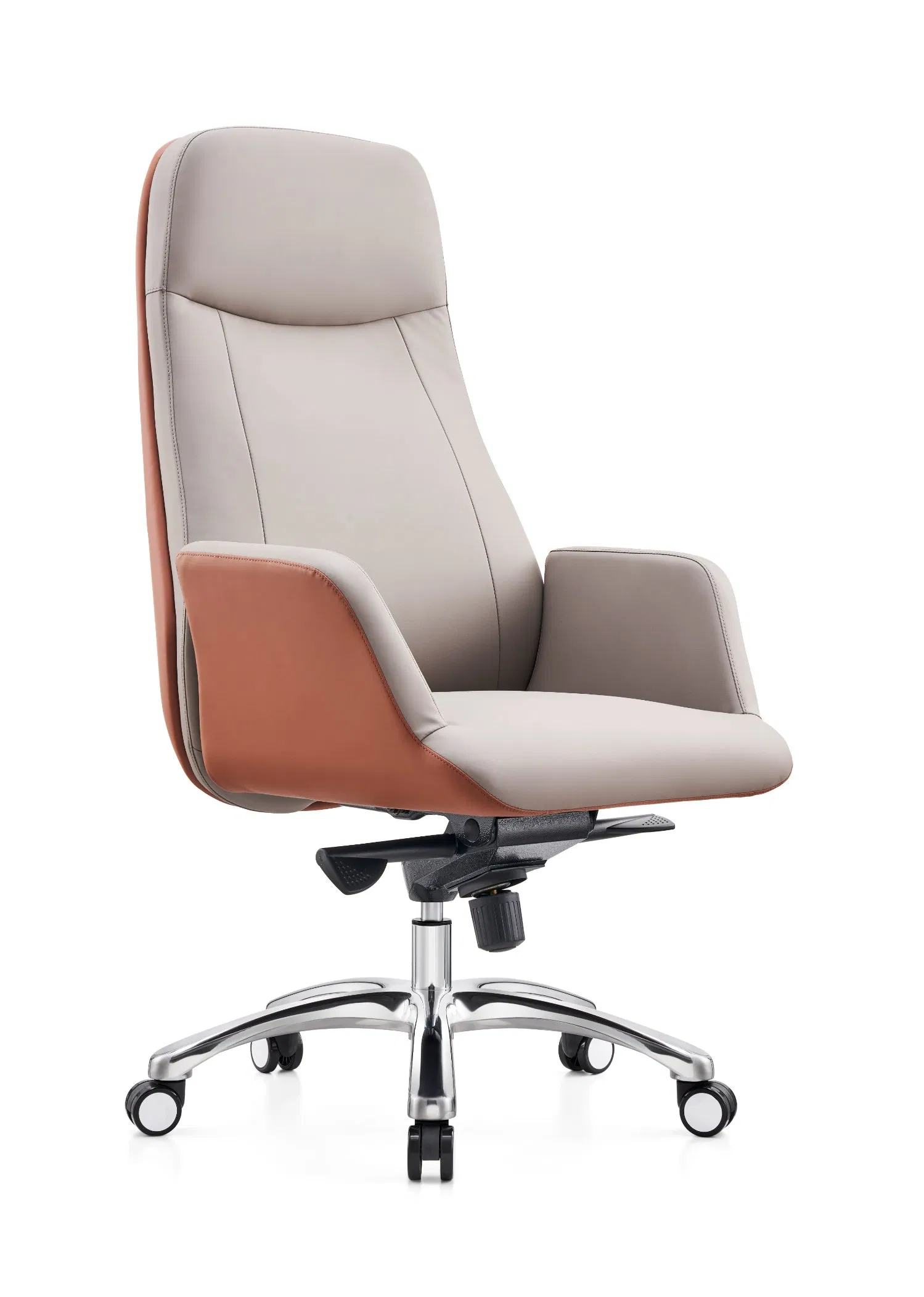 Modern Executive Classic Leather President Office Chair with Wide Seat and Reinforced Base for European Boardrooms