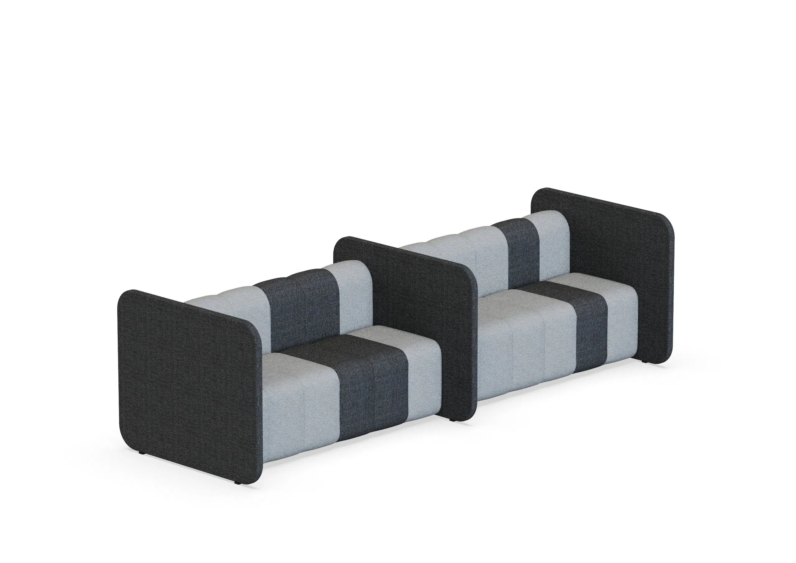 Privacy Seating Sofa Modular Design Solid Wood Frame with High Resilience Sponge for Workstation