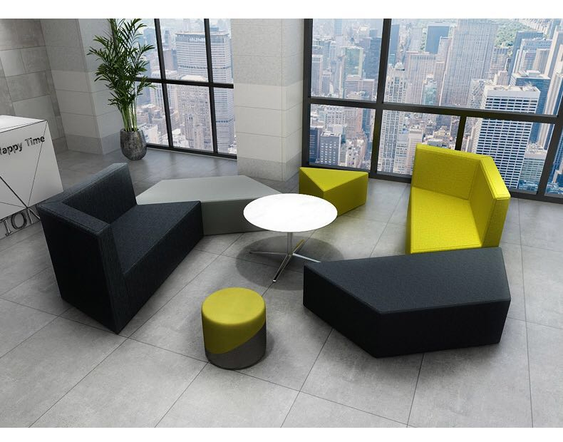 Hotel Lobby Public Area Sofa Customized Modular Leather Waiting Sofa Chair