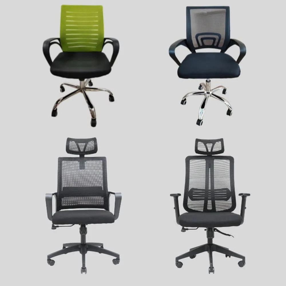 Spine Support Strong and Tough Mesh Swivel Ergonomic Office Chair for Library