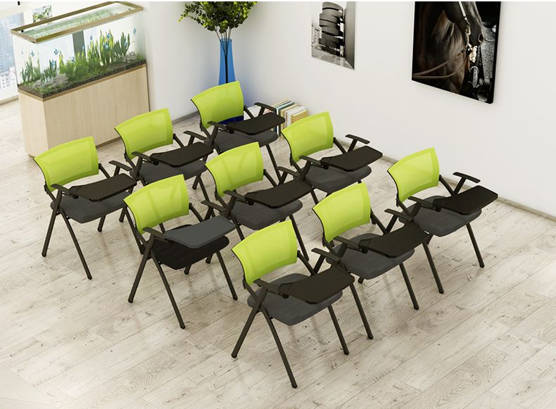 Foldable Mesh Fabric Training Center Meeting Room Office Furniture Stackable Rocking Mesh Plastic Learning Training Conference Chairs
