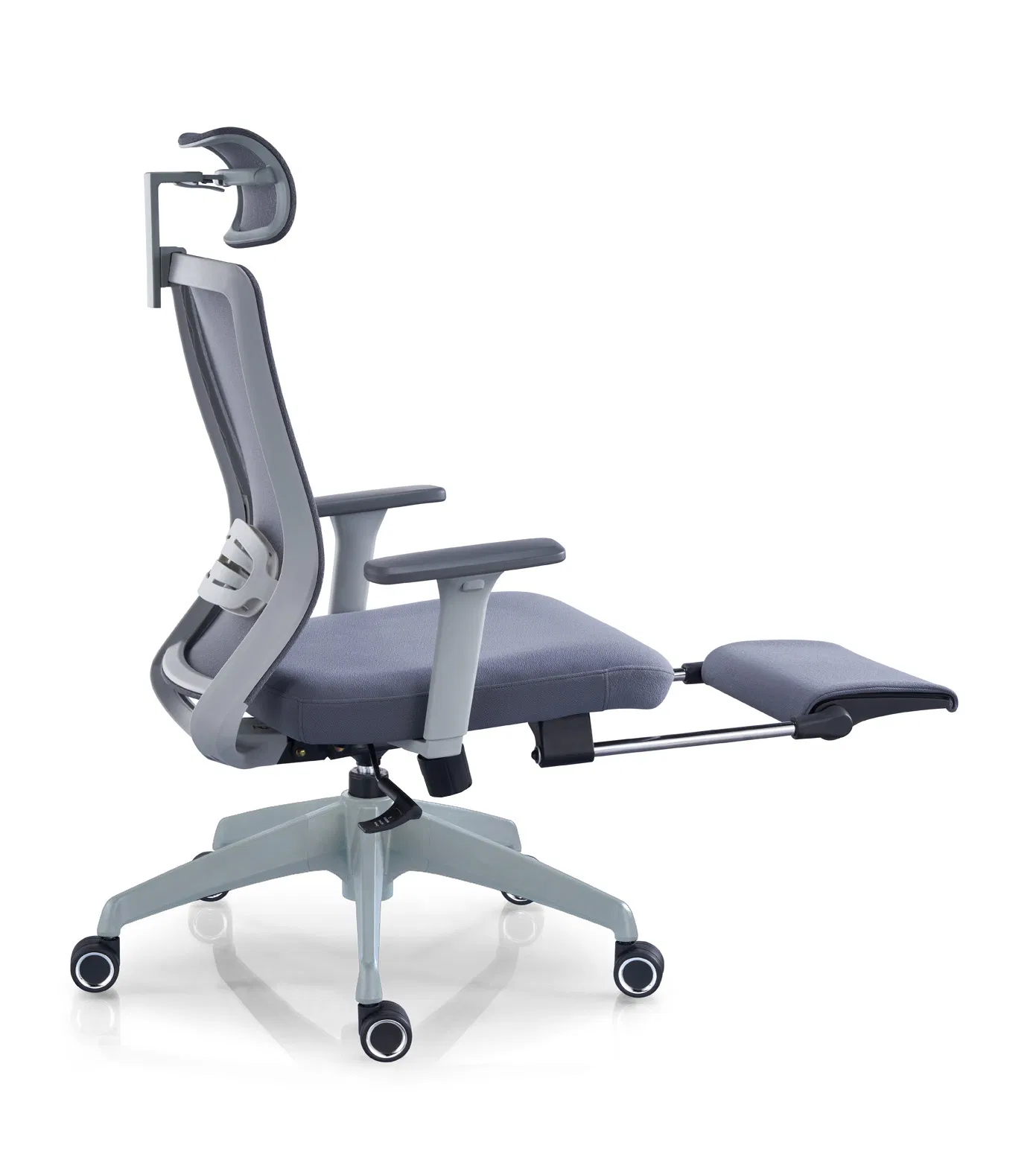 Sleek Executive Furniture Staff Task Computer Swivel Fabric Mesh Office Chair with Adjustable Footrest