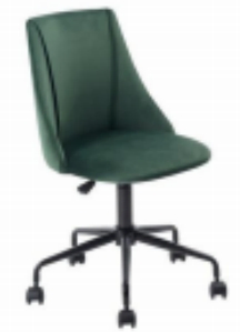 MID-Back Adjustable Swivel Velvet Home Office Computer Desk Task Chair with Wheels