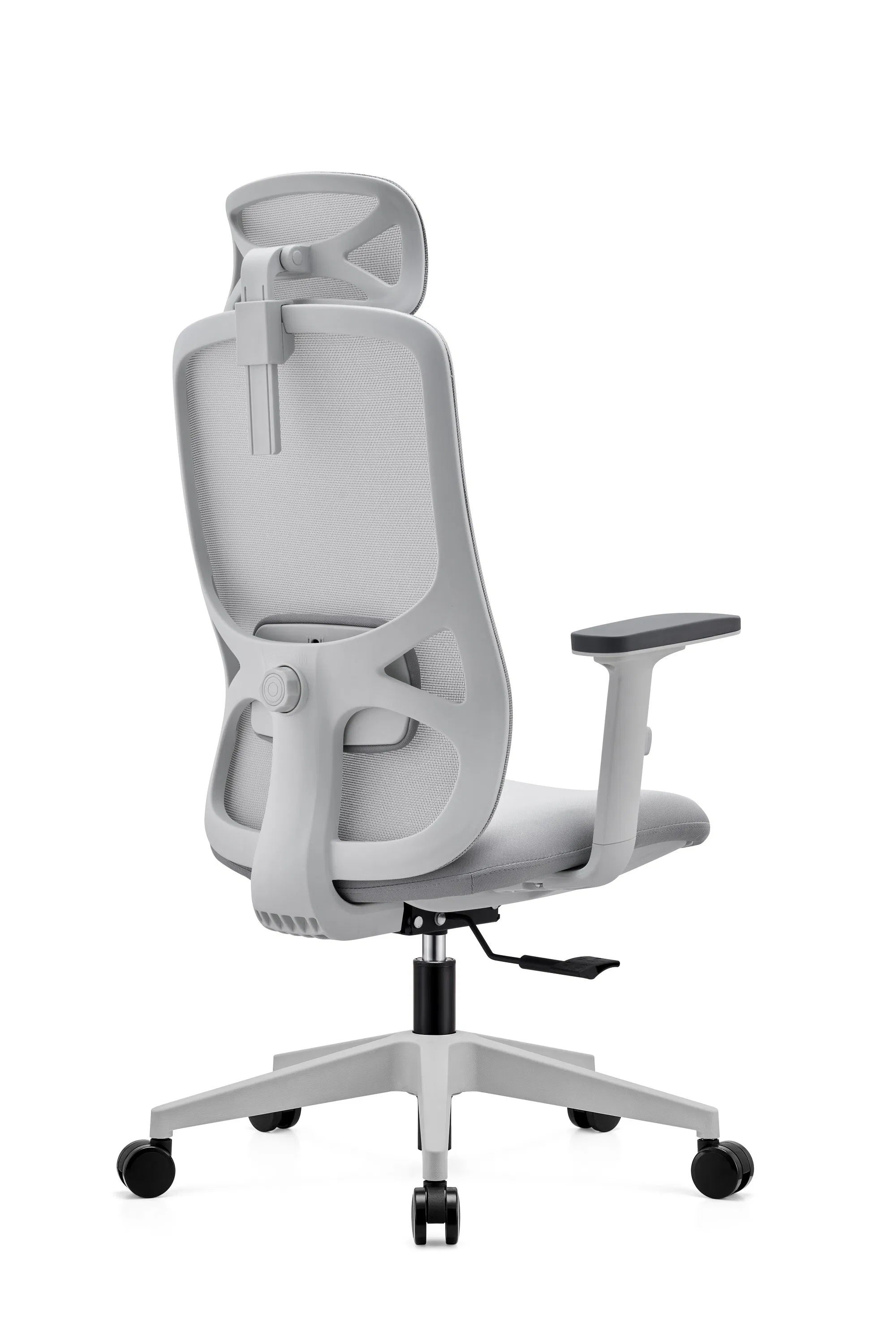 Adjustable Mesh Plastic Office Chair with Headrest - Ergonomic Wholesale Swivel Computer Desk Chair for Long Hours Sitting, Home Furniture, Gaming