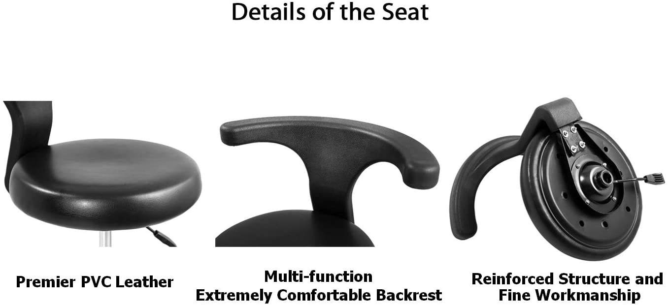 Rolling Stool Task Anti Static ESD Chair Drafting Adjustable with Wheels
