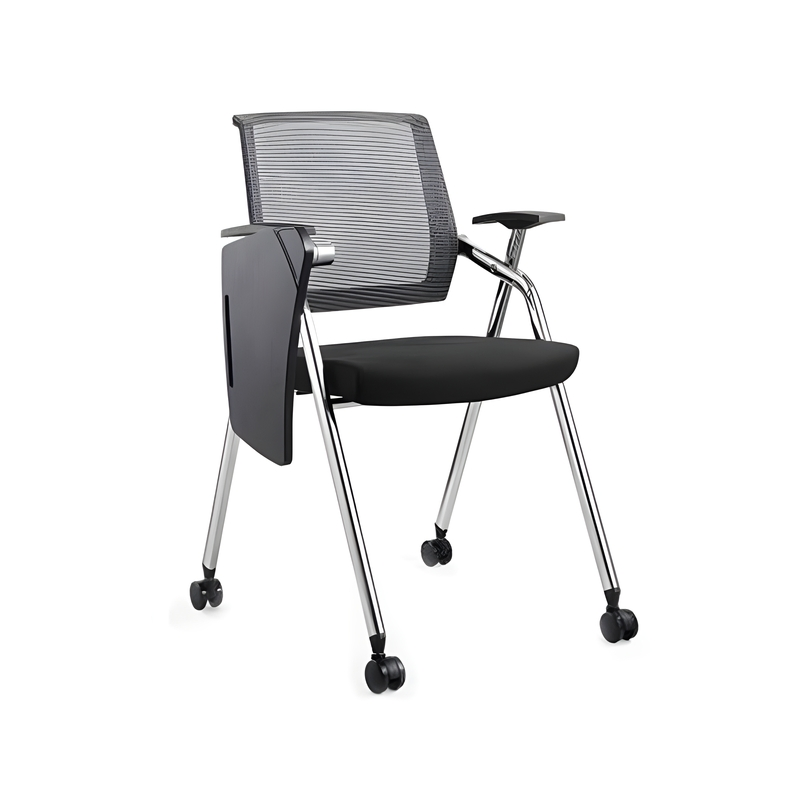 Stackable Mesh Office Conference Training Chair Meeting Room Visiting Chairs with Wheels