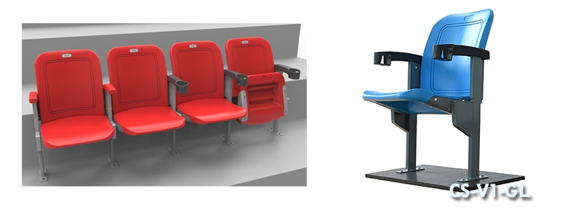 Blowing High Back Foldable Chairs VIP Stadium Seating for Sale