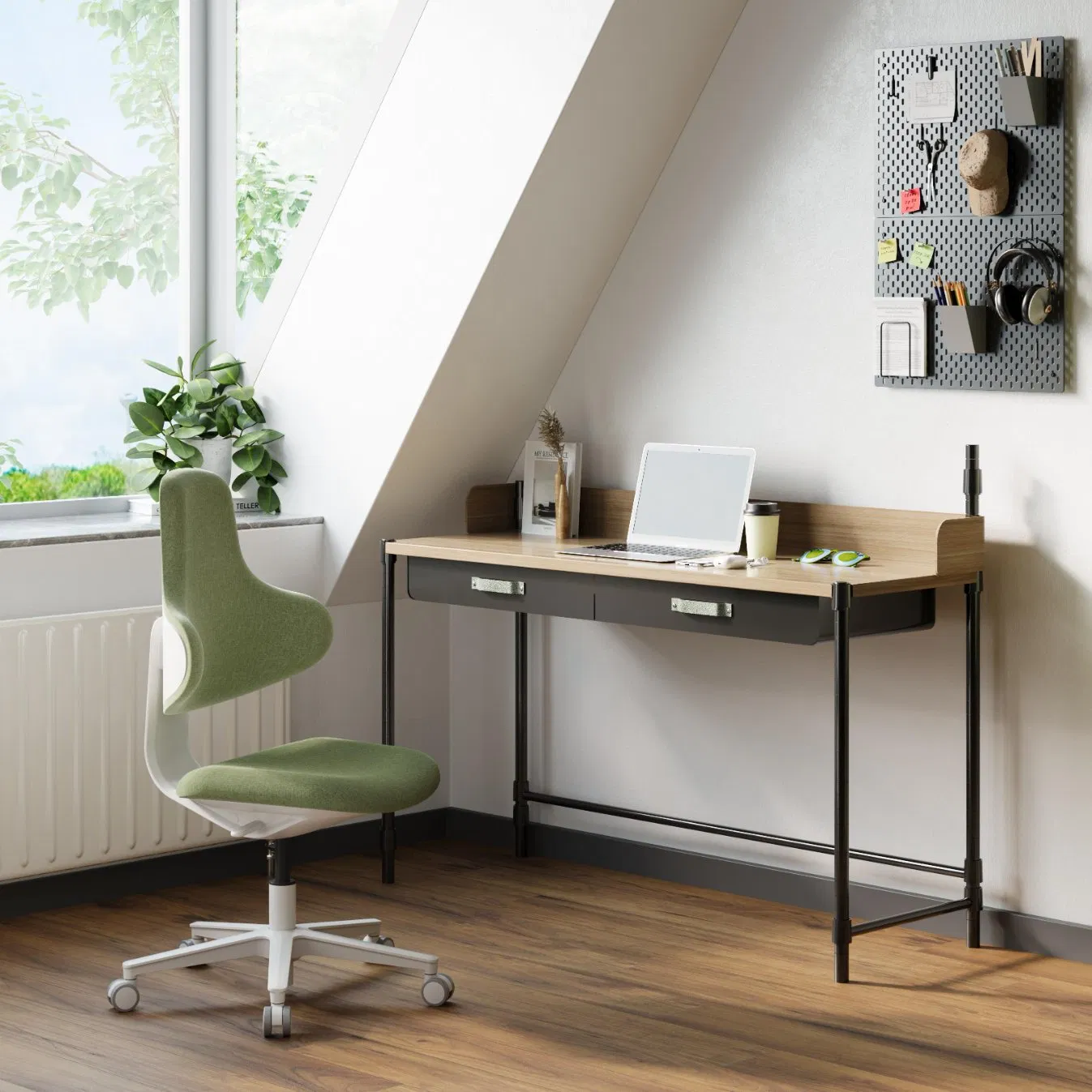 Ks Adjustable PU Task Chair for Hospital Doctors and Nurses