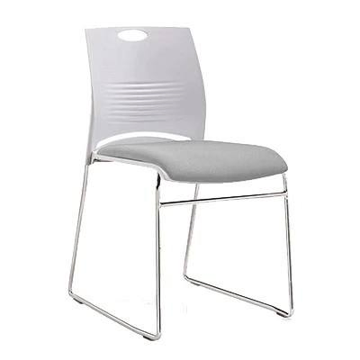 Comnenir Stackable Metal Frame Fabric Armless Stacking School Chair Stackable Visitor Training Staff Conference Room Guest Chair